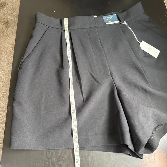 Abercrombie Fitch Shorts Women 14 Trouser Ultra High Sloane Black Curve Love NWT - Picture 7 of 9